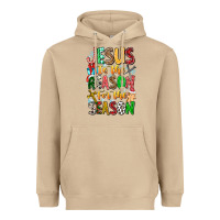 Mushroom jesus is the reason for the season Heavyweight Hoodie - CowhideDigitalArt