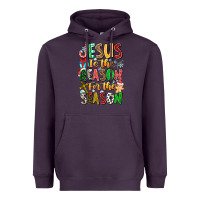 Plum jesus is the reason for the season Heavyweight Hoodie - CowhideDigitalArt