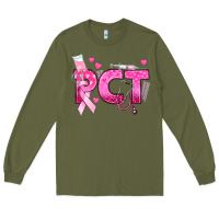 Army Green breast cancer pct patient care technician Long Sleeve Tee - texasbilliewilder