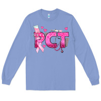 Colony Blue breast cancer pct patient care technician Long Sleeve Tee - texasbilliewilder