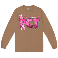 Toasted Coconut breast cancer pct patient care technician Long Sleeve Tee - texasbilliewilder