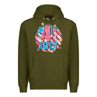 Army Green 4th of July Premium Hoodie - FaDigitalArtStudio
