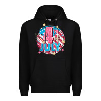 Black 4th of July Premium Hoodie - FaDigitalArtStudio