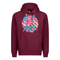 Burgundy 4th of July Premium Hoodie - FaDigitalArtStudio