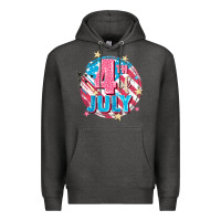 Charcoal Heather 4th of July Premium Hoodie - FaDigitalArtStudio