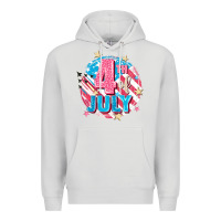 Dove Grey 4th of July Premium Hoodie - FaDigitalArtStudio
