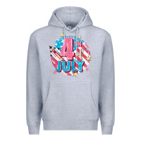 Heather Grey 4th of July Premium Hoodie - FaDigitalArtStudio