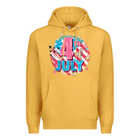 Mustard 4th of July Premium Hoodie - FaDigitalArtStudio