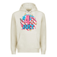 Oatmeal Heather 4th of July Premium Hoodie - FaDigitalArtStudio