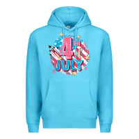 Ocean Blue 4th of July Premium Hoodie - FaDigitalArtStudio
