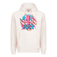 Pale Pink 4th of July Premium Hoodie - FaDigitalArtStudio