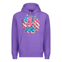 Purple 4th of July Premium Hoodie - FaDigitalArtStudio