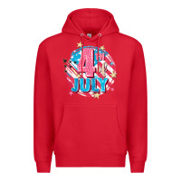 Red 4th of July Premium Hoodie - FaDigitalArtStudio