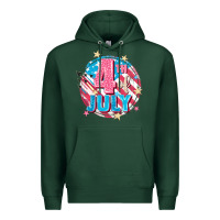 Sports Green 4th of July Premium Hoodie - FaDigitalArtStudio