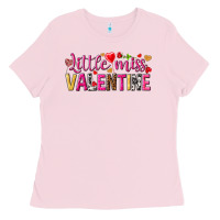 Bubblegum Pink little miss valentine Ladies Tee - NancyCooperArtShop