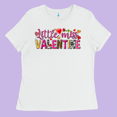 Little Miss Valentine Ladies Tee Designed By Nancycooperartshop