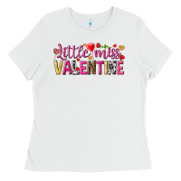 White little miss valentine Ladies Tee - NancyCooperArtShop
