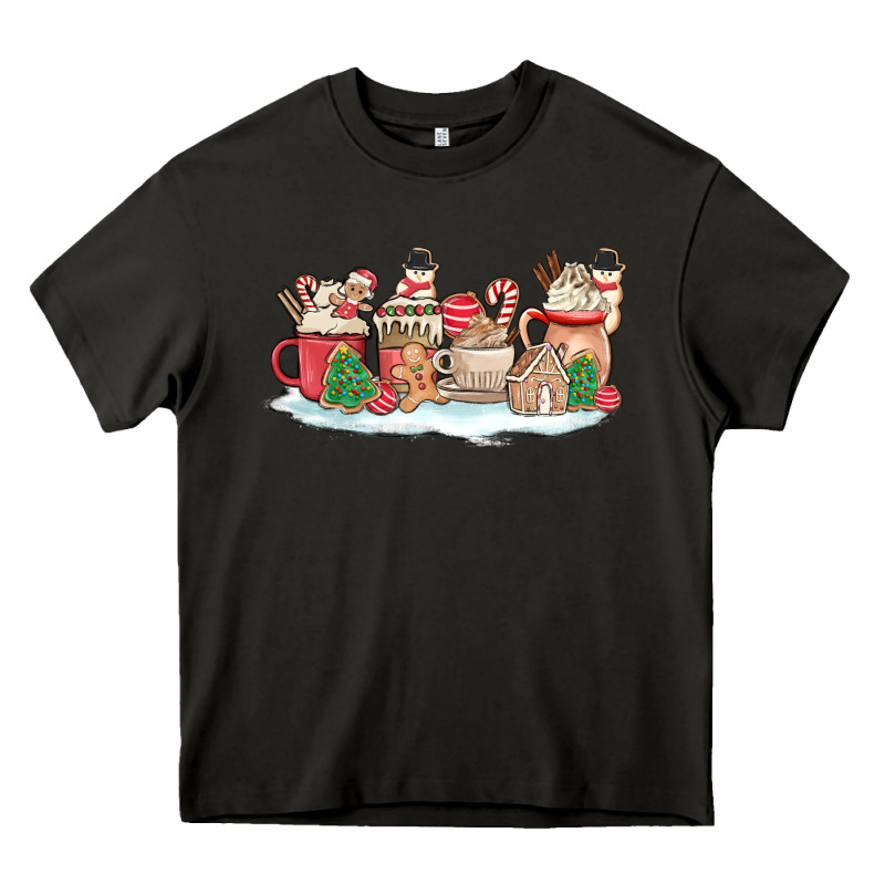 Christmas Cookie Coffe Cups Heavy Core Tee by MaliasSmallBusiness | Teevron