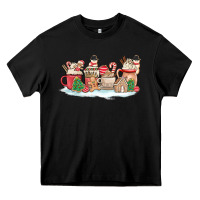 Black christmas cookie coffe cups Heavy Core Tee - MaliasSmallBusiness
