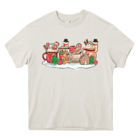 Cream christmas cookie coffe cups Heavy Core Tee - MaliasSmallBusiness