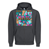 Nail Art Hands And Polish With Turquoise Leopard And Glitter Seamless  Zipper Hoodie | Teevron