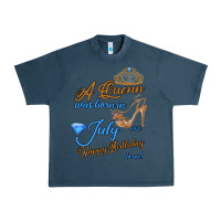 Midnight Navy A Queen Was Born In July 24th Happy Birthday Urban Heavy Tee - Bettercallsaul