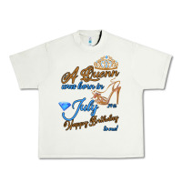 Pistachio A Queen Was Born In July 24th Happy Birthday Urban Heavy Tee - Bettercallsaul