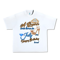 White A Queen Was Born In July 24th Happy Birthday Urban Heavy Tee - Bettercallsaul