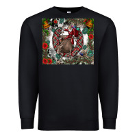 Black Rodeo Santa Premium Sweatshirt - CowhideDigitalArt