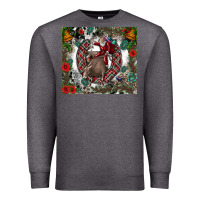 Charcoal Heather Rodeo Santa Premium Sweatshirt - CowhideDigitalArt
