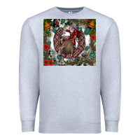 Heather Grey Rodeo Santa Premium Sweatshirt - CowhideDigitalArt