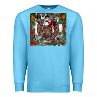 Ocean Blue Rodeo Santa Premium Sweatshirt - CowhideDigitalArt