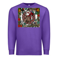 Purple Rodeo Santa Premium Sweatshirt - CowhideDigitalArt