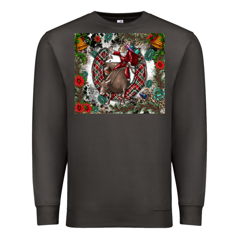 Rodeo Santa Premium Sweatshirt by CowhideDigitalArt | Teevron