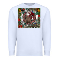 White Rodeo Santa Premium Sweatshirt - CowhideDigitalArt