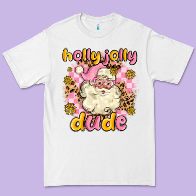 Holly Jolly Dude Premium Tee Designed By Maliassmallbusiness