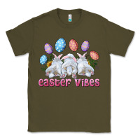 Army Green Easter Vibes with Bunny and Eggs Classic Tee - RanaPortraitStore