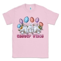 Bubblegum Pink Easter Vibes with Bunny and Eggs Classic Tee - RanaPortraitStore