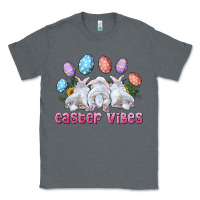 Charcoal Heather Easter Vibes with Bunny and Eggs Classic Tee - RanaPortraitStore