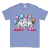 Colony Blue Easter Vibes with Bunny and Eggs Classic Tee - RanaPortraitStore