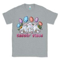 Heather Grey Easter Vibes with Bunny and Eggs Classic Tee - RanaPortraitStore