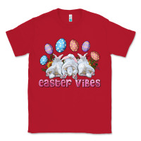 Red Easter Vibes with Bunny and Eggs Classic Tee - RanaPortraitStore