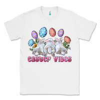 White Easter Vibes with Bunny and Eggs Classic Tee - RanaPortraitStore