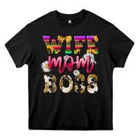 Black wife mom boss daisy Heavy Core Tee - NancyCooperArtShop