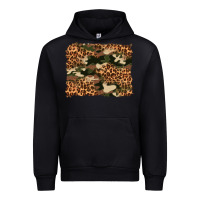 Black camouflage and leopard background Urban Hoodie - Artiststas
