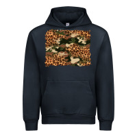 Navy camouflage and leopard background Urban Hoodie - Artiststas