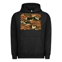 Pigment Black camouflage and leopard background Urban Hoodie - Artiststas