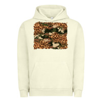 Pigment Pistachio camouflage and leopard background Urban Hoodie - Artiststas