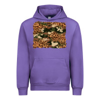 Tulip camouflage and leopard background Urban Hoodie - Artiststas