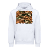 White camouflage and leopard background Urban Hoodie - Artiststas